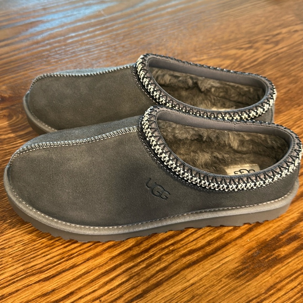 New in Box. Men’s Tasman Ugg slippers. Dark Gray